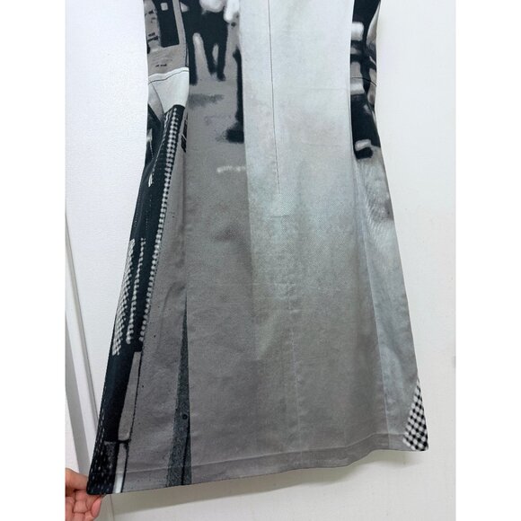 Akris Vivian Maier Camera Dress Black Gray Photo Realistic Trompe l'Oeil 10 - Picture 11 of 16